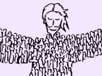 uma imagem formada através da junção de diversos corpos.